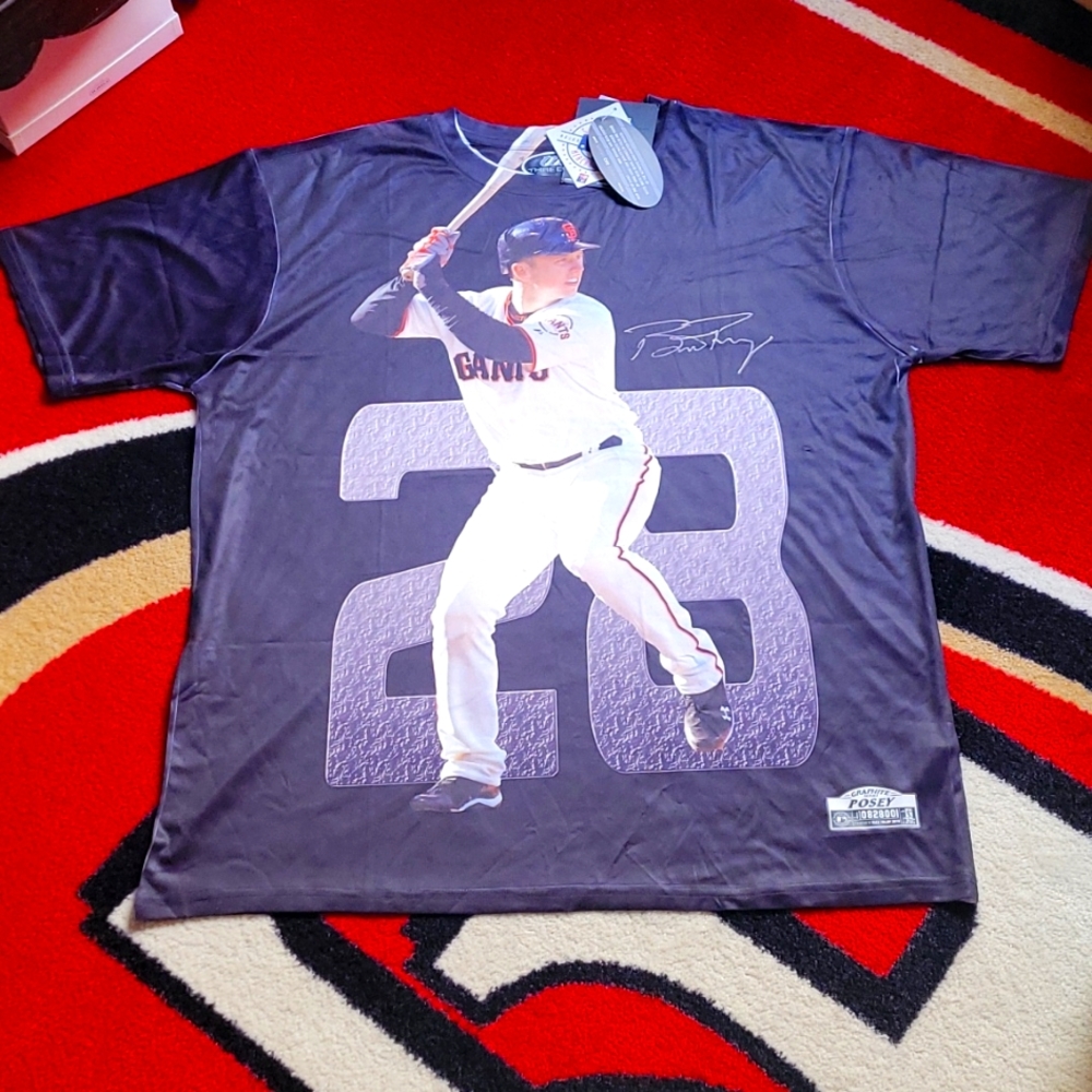 Buster Posey T shirt Three 60 Shirt Double Sided 360 Graphite Series S